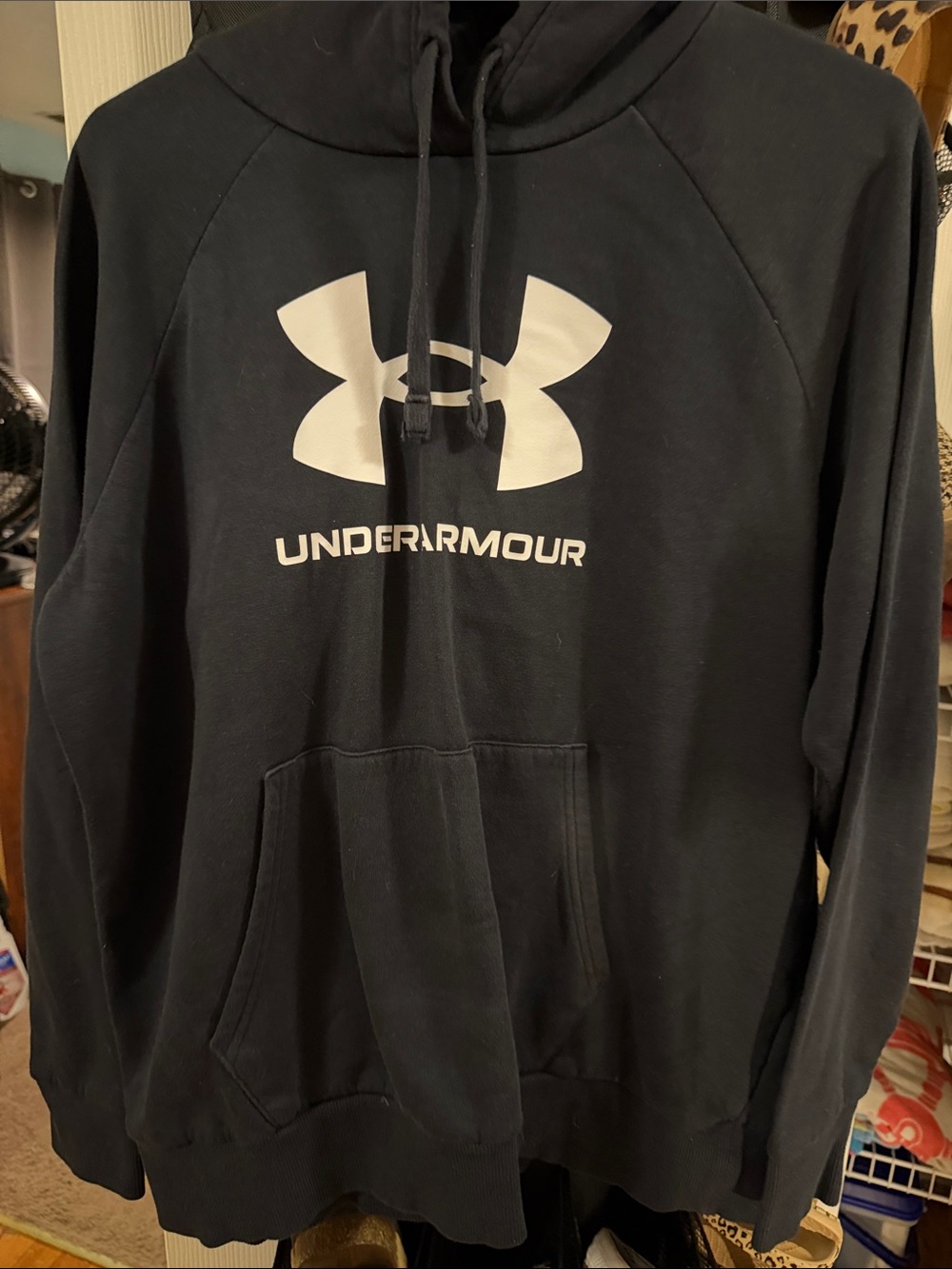 Under Armour Black Turtleneck Pullover with White Logo